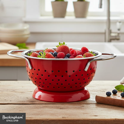 Buckingham Hemisphere colander / strainer , Red