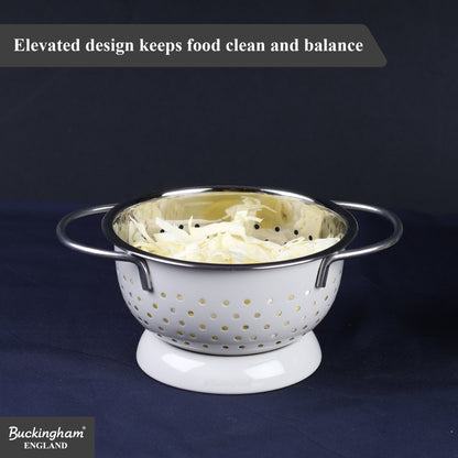 Buckingham Hemisphere colander / strainer , Ivory Grey
