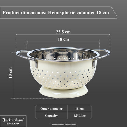 Buckingham Hemisphere colander / strainer , Cream