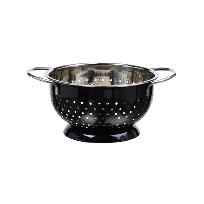 Buckingham Stainless Steel Hemisphere colander / strainer Black