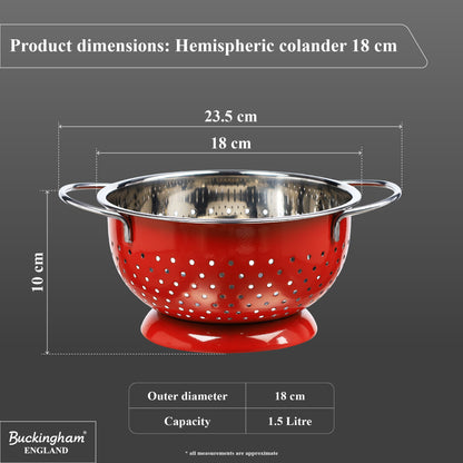 Buckingham Hemisphere colander / strainer , Red