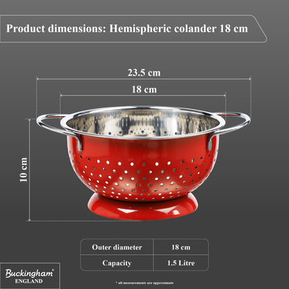 Buckingham Hemisphere colander / strainer , Red