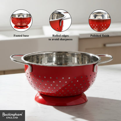 Buckingham Hemisphere colander / strainer , Red