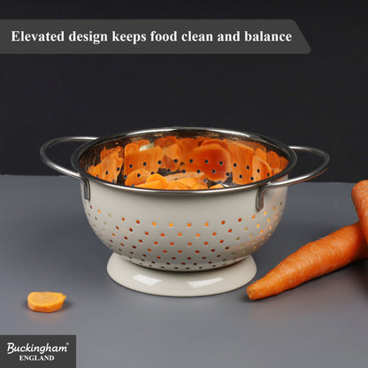 Buckingham Hemisphere colander / strainer , Ivory Grey