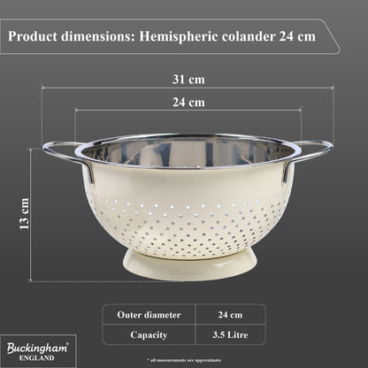 Buckingham Hemisphere colander / strainer , Cream