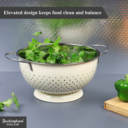 Buckingham Hemisphere colander / strainer , Cream