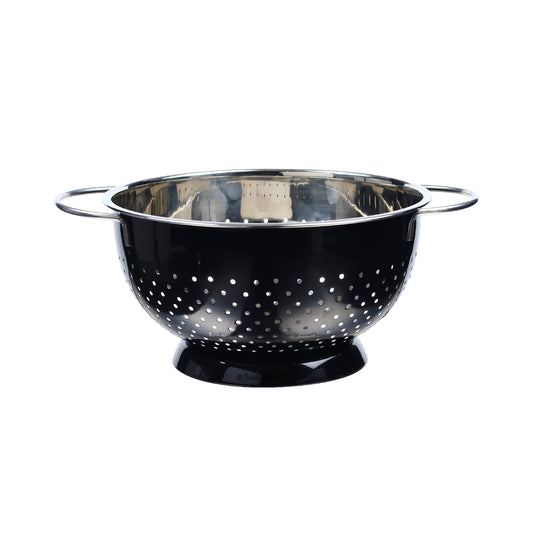 Buckingham Stainless Steel Hemisphere colander / strainer Black