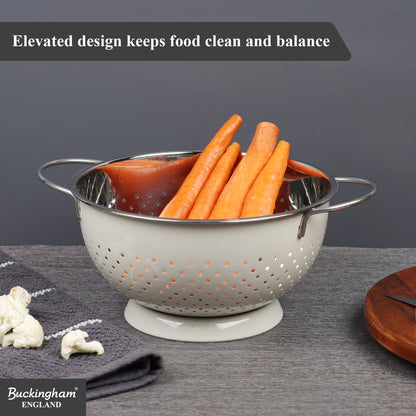 Buckingham Hemisphere colander / strainer , Ivory Grey