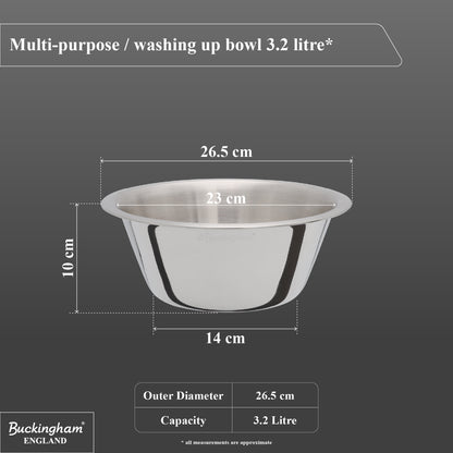 stainless steel washing up bowl