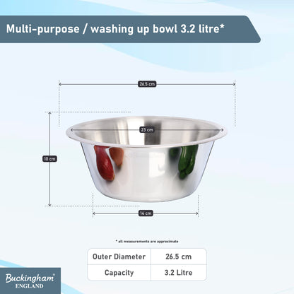 Buckingham Stainless Steel Multi Purpose Washing Up Bowl