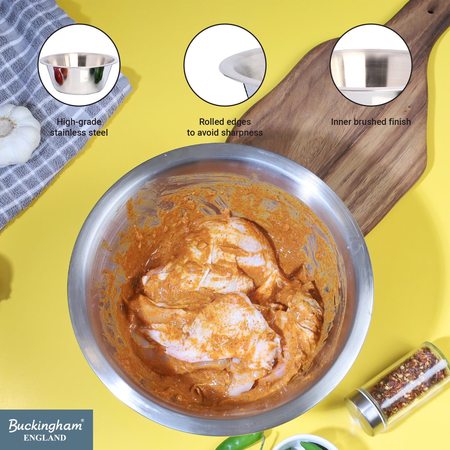 Buckingham Stainless Steel Multi Purpose Washing Up Bowl