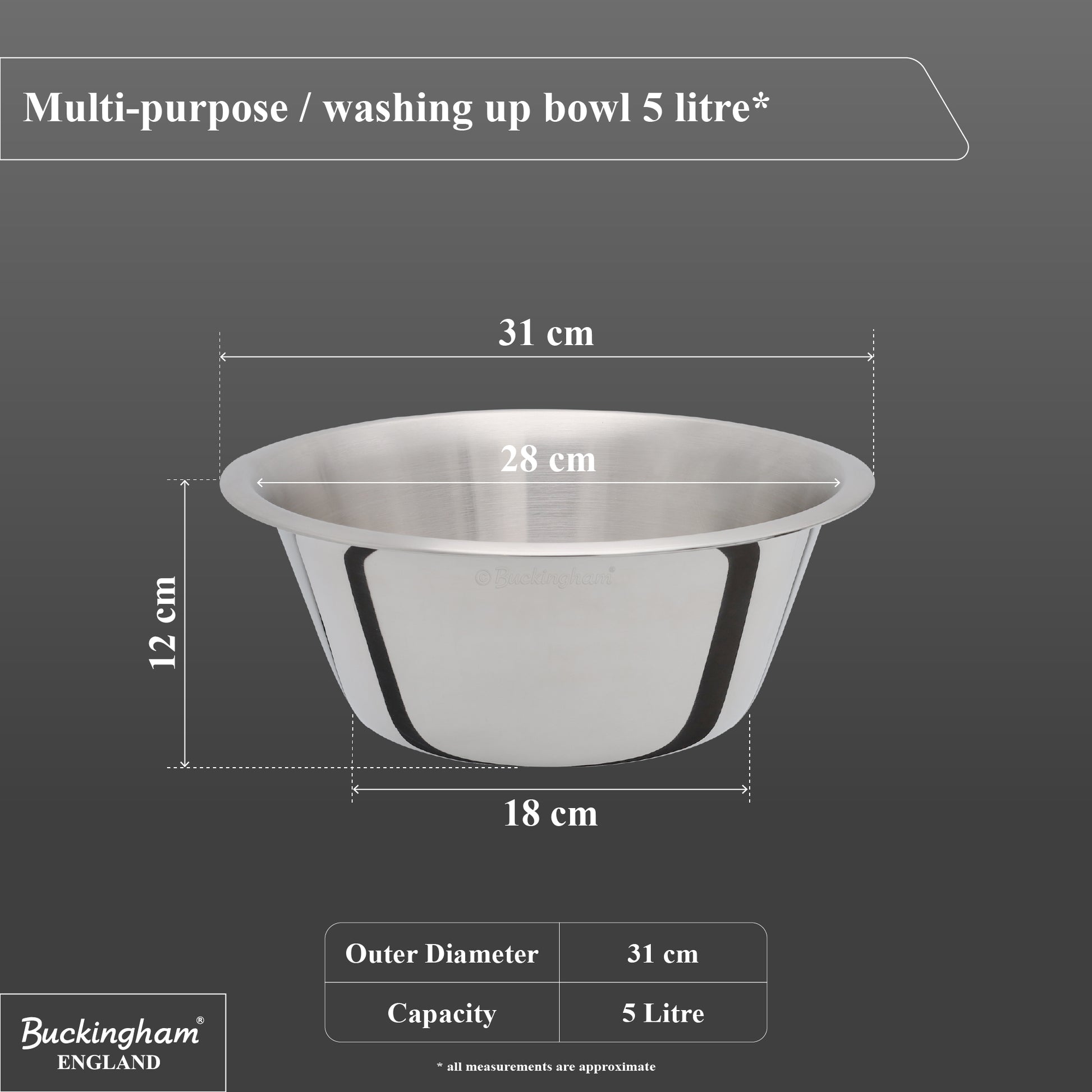 stainless steel washing up bowl