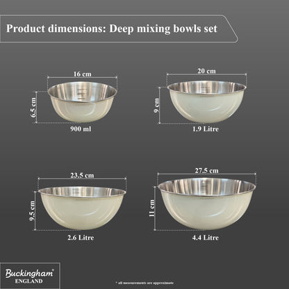 stainless steel mixing bowl set