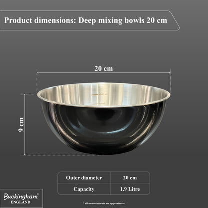 deep stainless steel mixing bowls