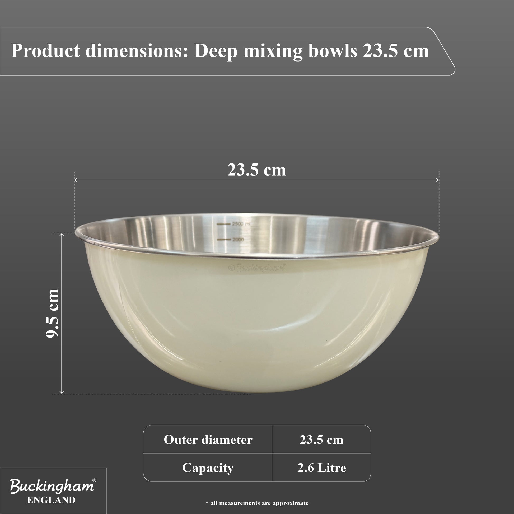 stainless steel deep mixing bowl