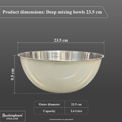 stainless steel deep mixing bowl
