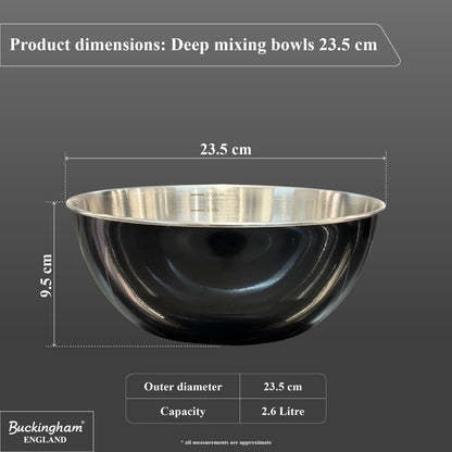 deep stainless steel mixing bowls