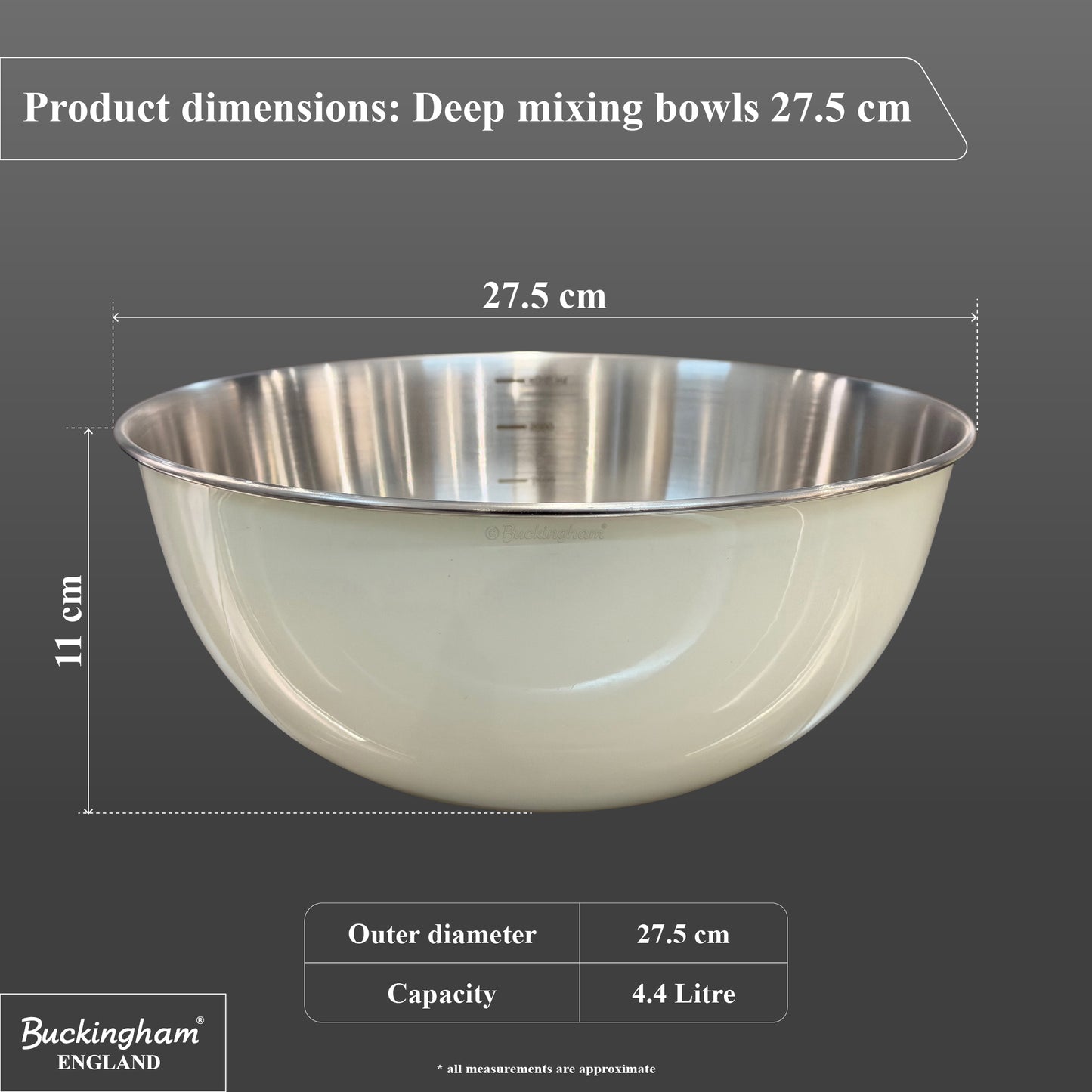 stainless steel deep mixing bowl