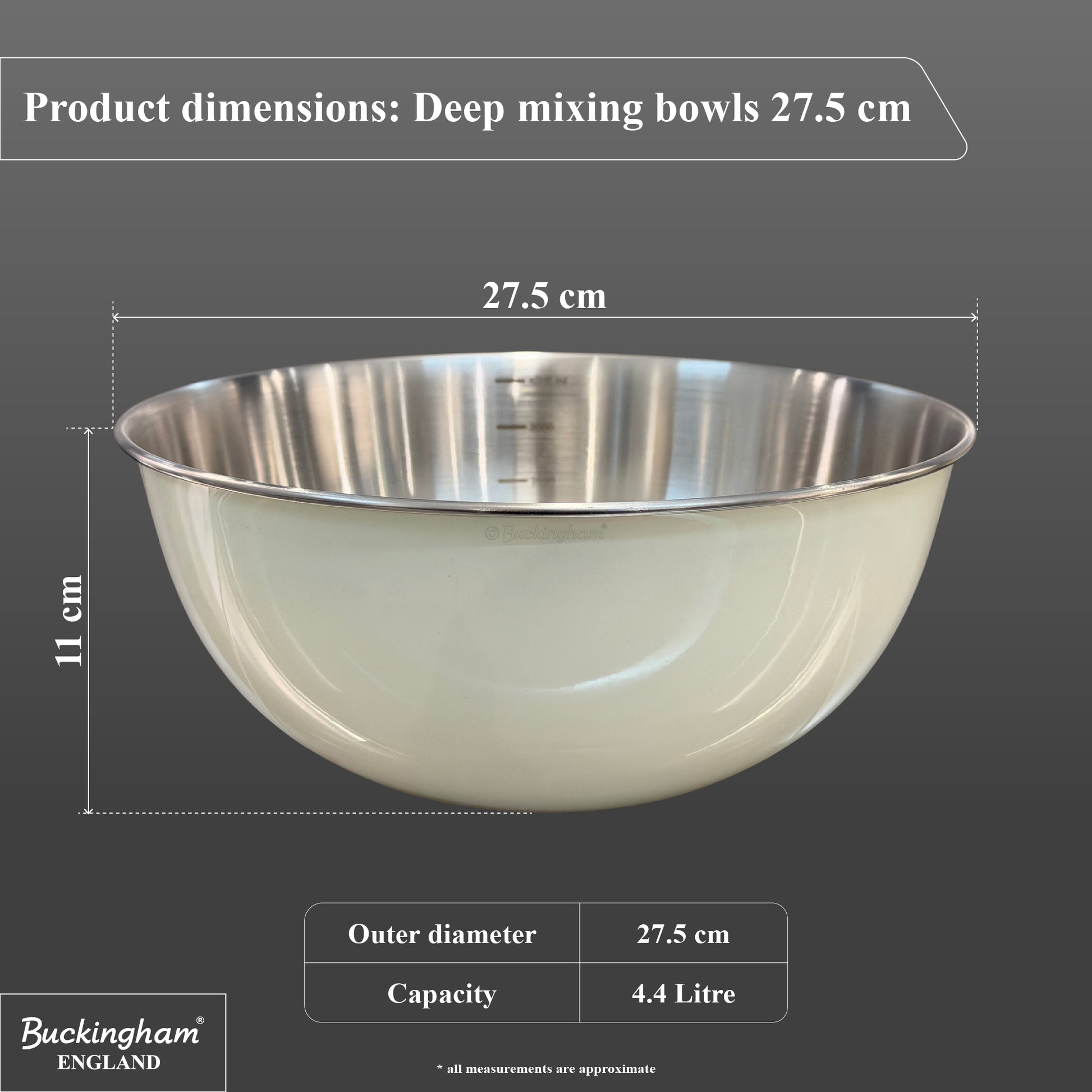 stainless steel deep mixing bowl