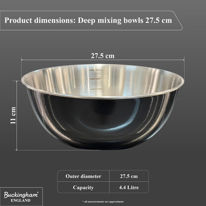 deep stainless steel mixing bowls