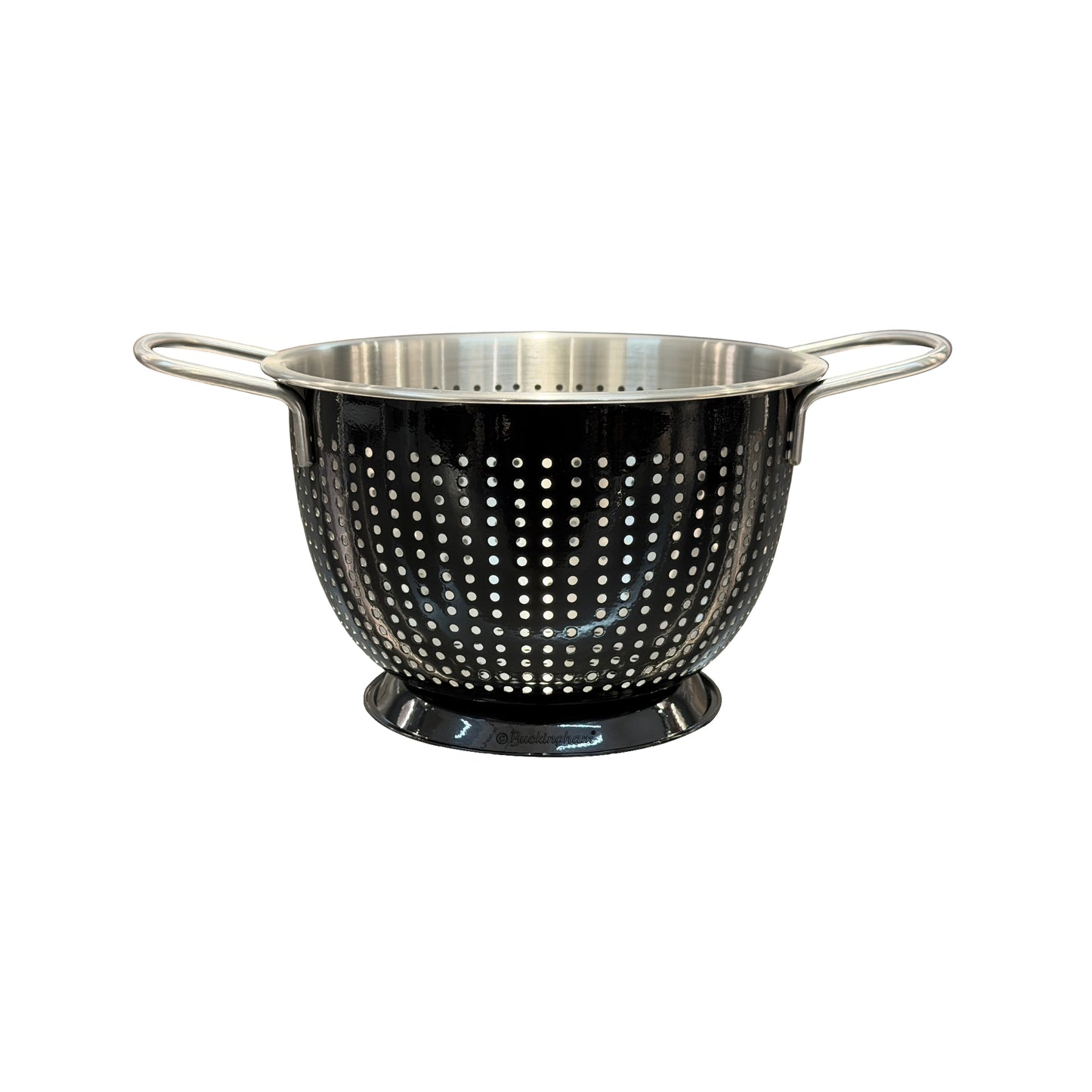 Buckingham Stainless Steel Tropical Deep Colander Black