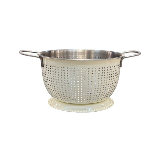 Buckingham Stainless Steel Tropical Deep Colander Cream