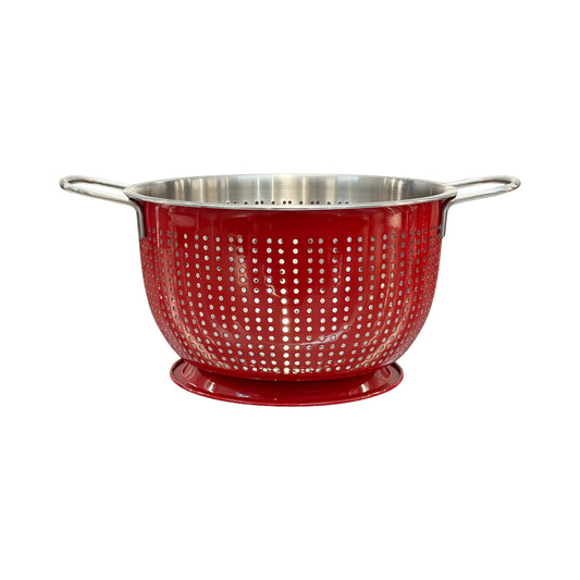 Buckingham Stainless Steel Tropical Deep Colander Red