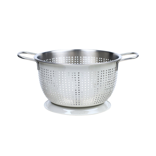 Buckingham Stainless Steel Tropical Deep Colander Ivory Grey