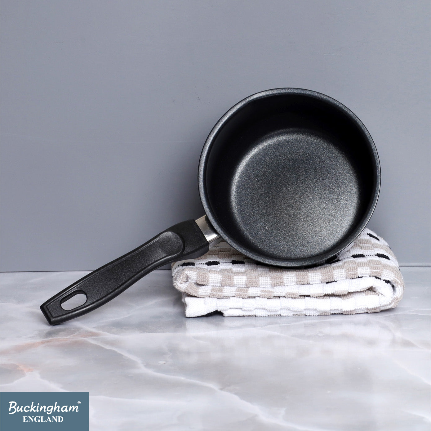 Buckingham Stainless Steel Milk Pan with Bakelite Handle 14 cm 0.9 Litre