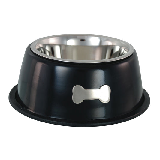 Buckingham Stainless Steel Dog Bowl Black