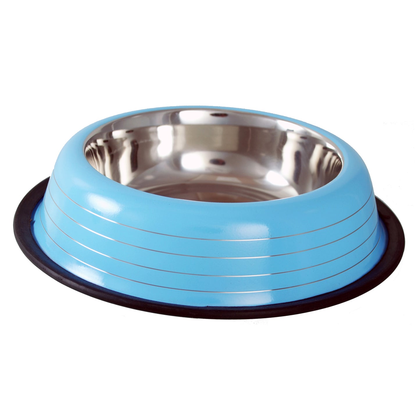 Buckingham Striped Dog Bowl Baby Blue (32oz)
