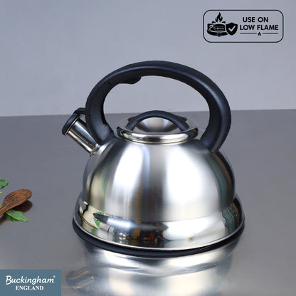 Buckingham Stainless Steel Stovetop Kettle Easy Grip Handle 3 Litre