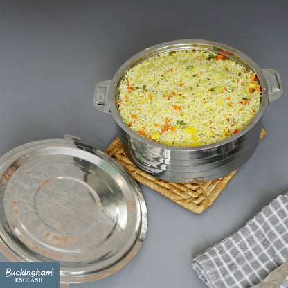 Buckingham Stainless Steel Double Wall Insulated Hotpot Ribbed Design