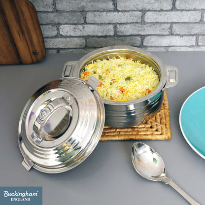 Buckingham Stainless Steel Double Wall Insulated Hotpot Ribbed Design