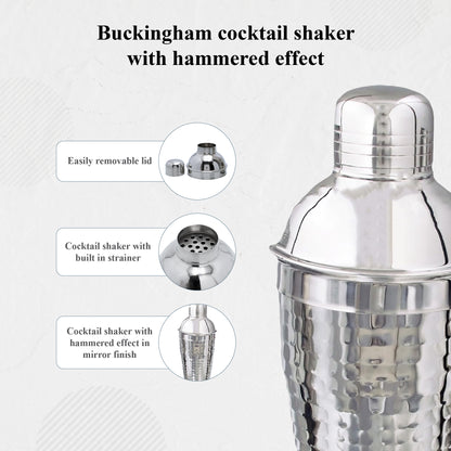 Buckingham Stainless Steel Cocktail Mixer 750 ml