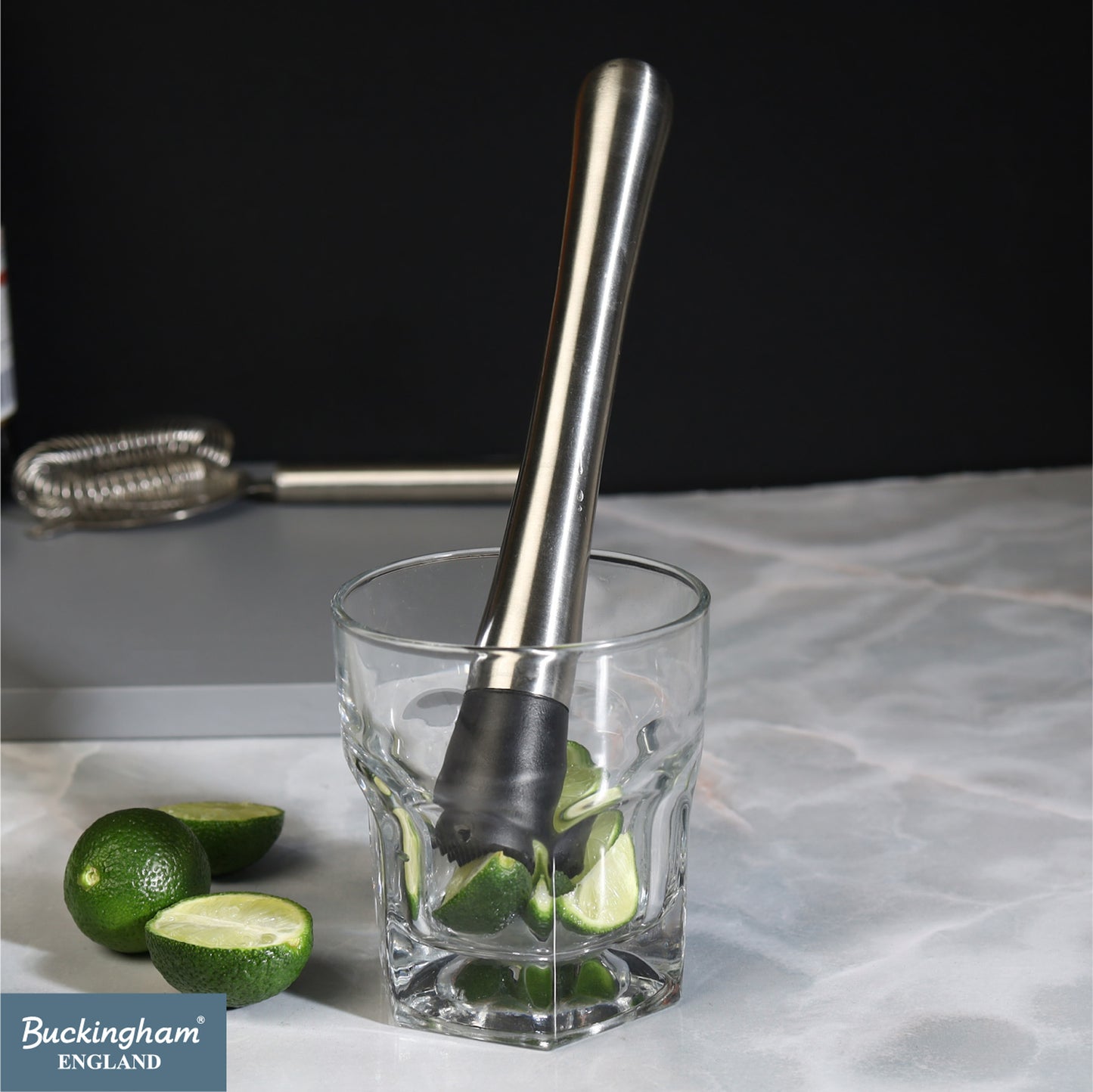 Buckingham Stainless Steel Cocktail Mint Muddler 21 cm