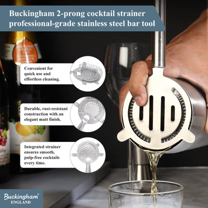 Buckingham Stainless Steel Cocktail Strainer 20 cm