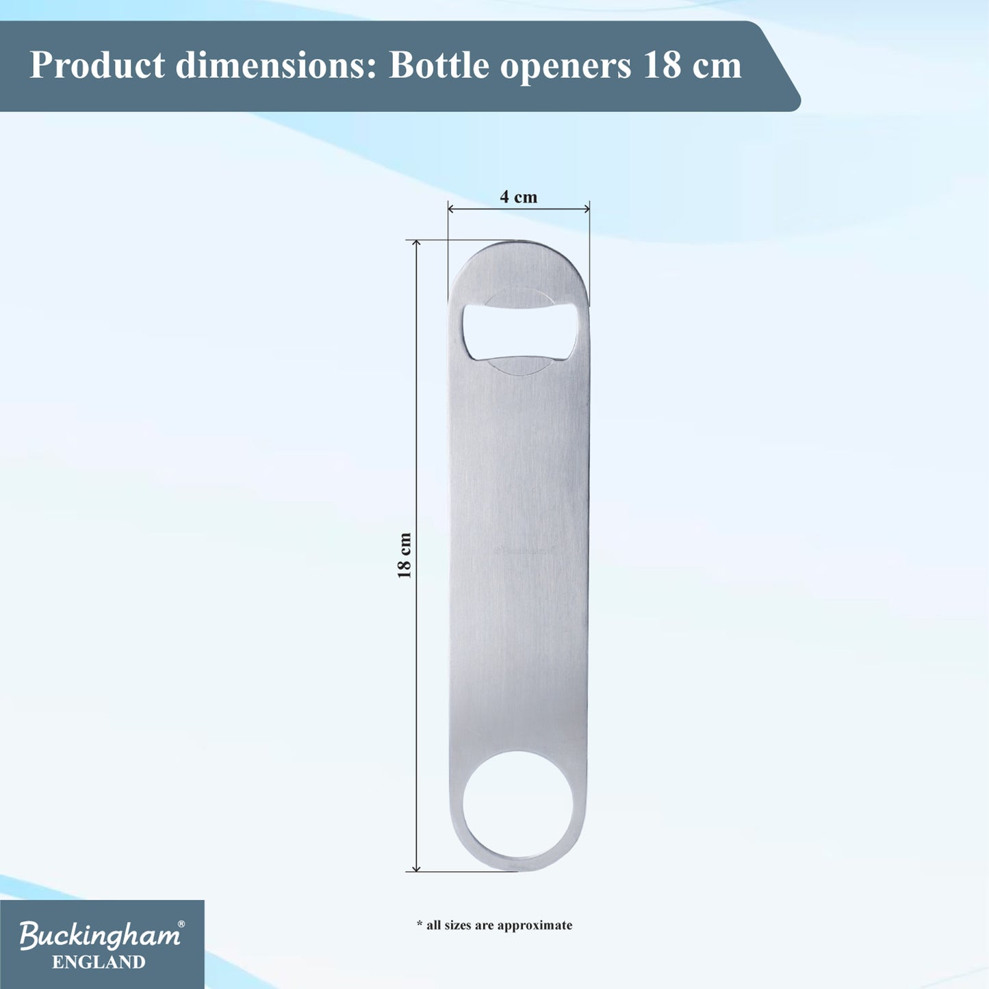 Buckingham Stainless Steel Multi Purpose Can and Bottle Opener 18 cm