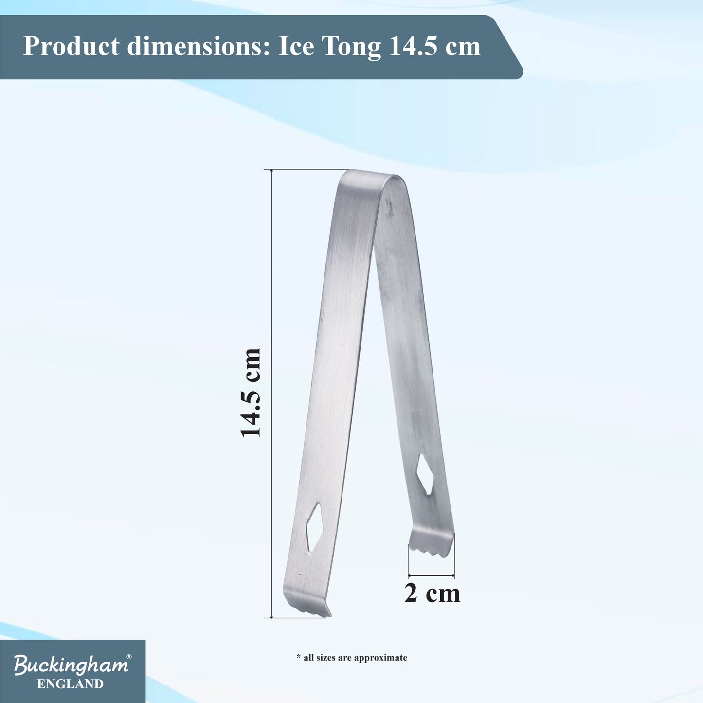 Buckingham Stainless Steel Cocktail Tong Precision Ice Tong