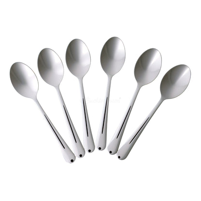 Buckingham Teaspoons Set of 6 Stainless Steel Dessert Spoons
