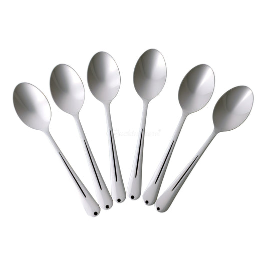 Buckingham Teaspoons Set of 6 Stainless Steel Dessert Spoons