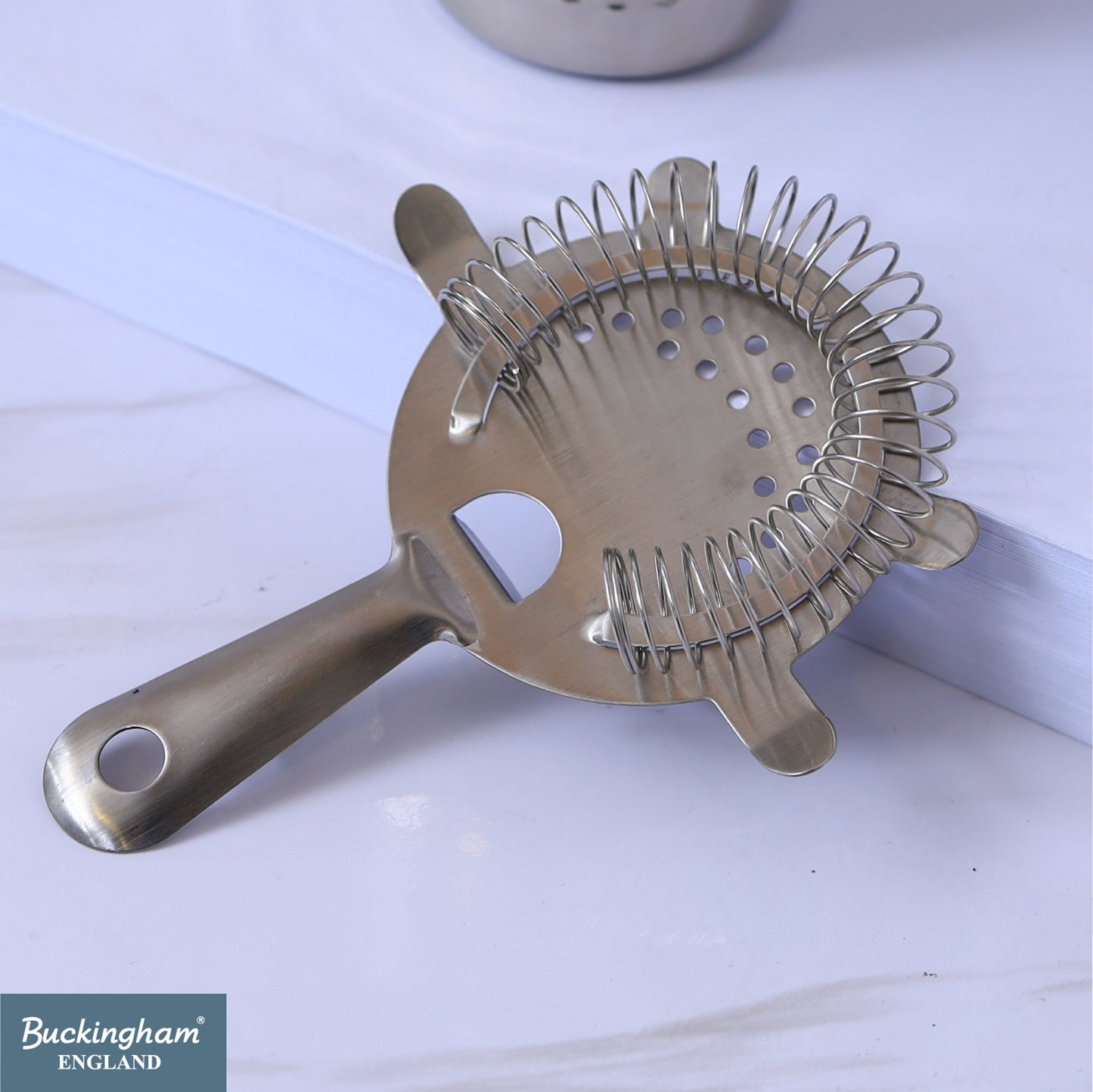 Buckingham Stainless Steel 4 Prong Hawthorne Cocktail Strainer 15 cm