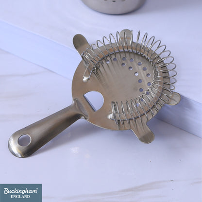 Buckingham Stainless Steel 4 Prong Hawthorne Cocktail Strainer 15 cm