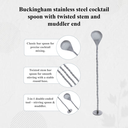 Buckingham 3 Piece Stainless Steel Bar Set (25 / 50 ml)