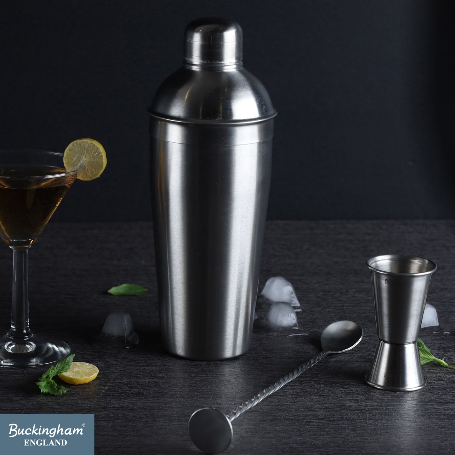 Buckingham 3 Piece Stainless Steel Bar Set (25 / 50 ml)