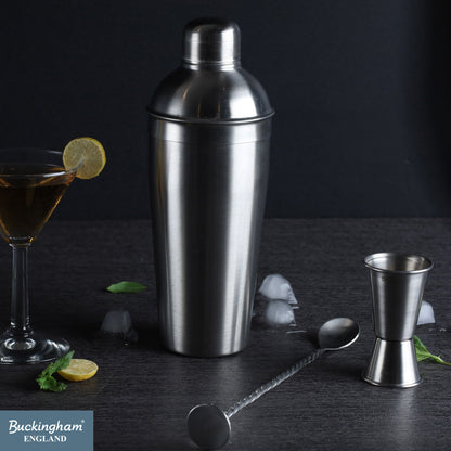 Buckingham 3 Piece Stainless Steel Bar Set (25 / 50 ml)