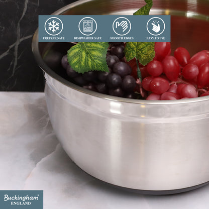 Buckingham Deep salad / mixing bowl with black silicone cladding