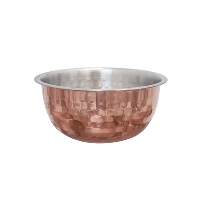 Buckingham Stainless Steel Mixing Bowl Elegant Hammered Copper Finish