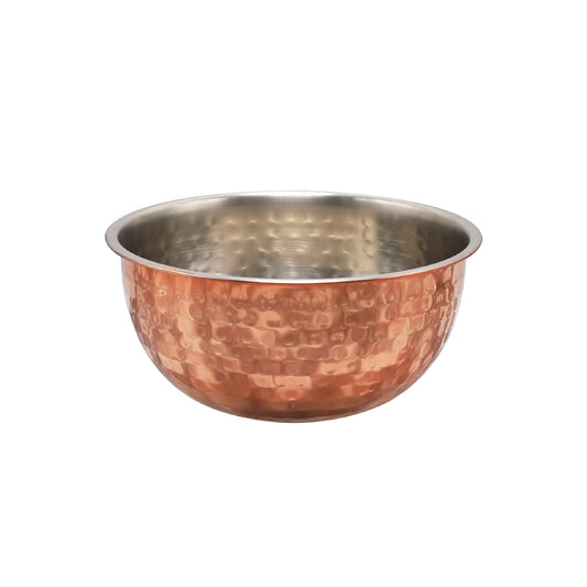 Buckingham Stainless Steel Mixing Bowl Elegant Hammered Copper Finish