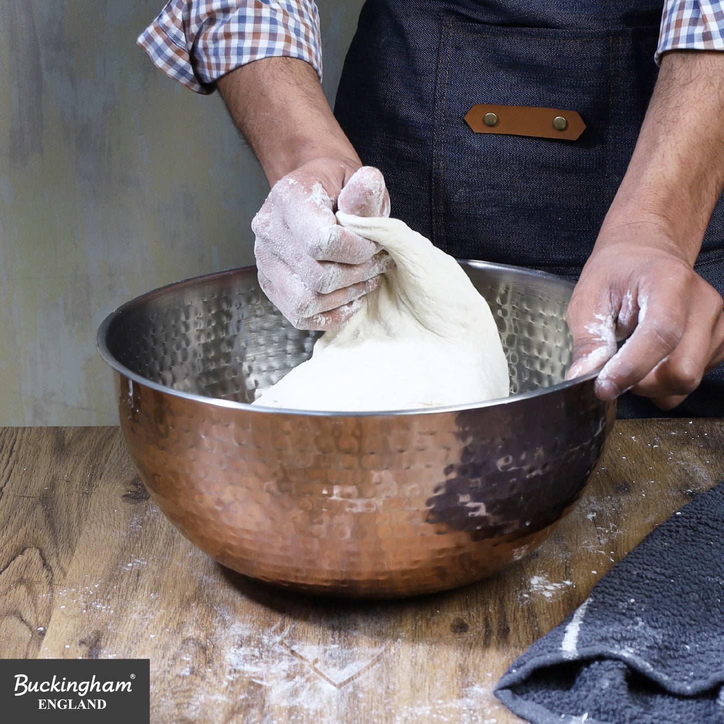 Buckingham Stainless Steel Copper Mixing Bowl for Baking